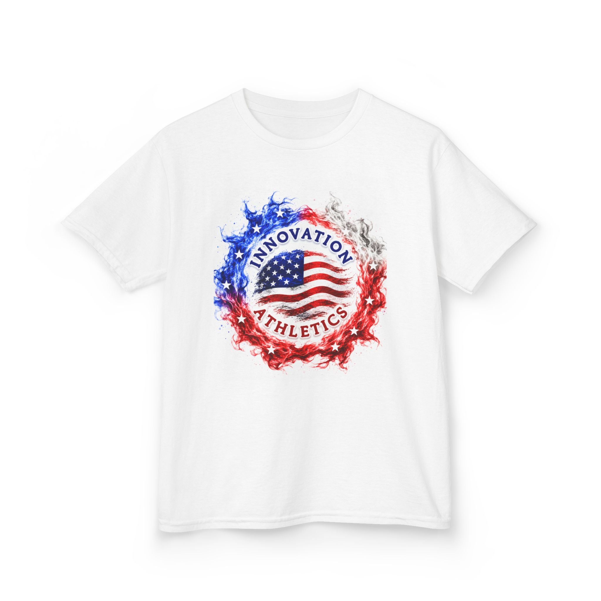 Kids Tee — Innovation Athletics American Flag Splash (Patriotic Fourth of July)