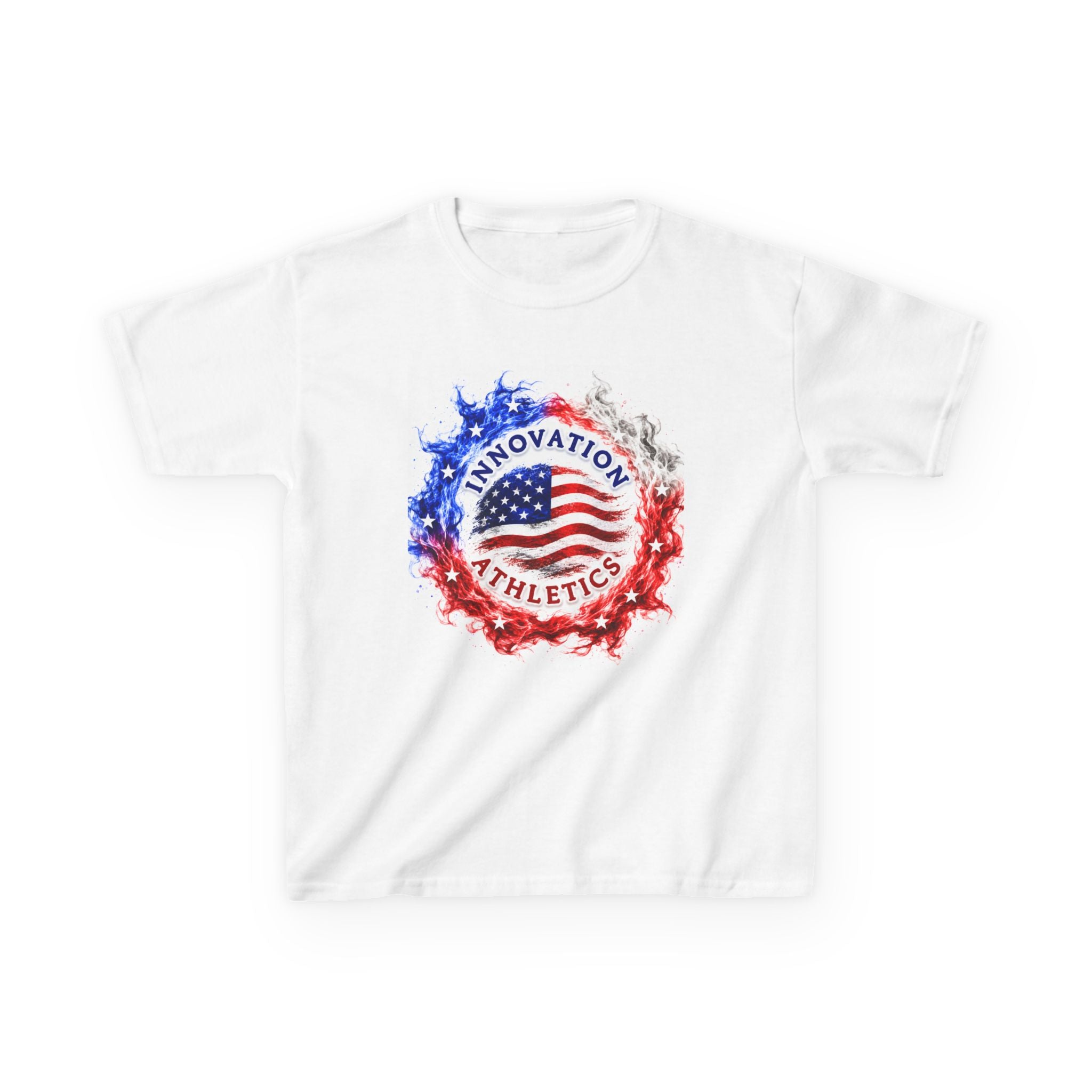 Kids Tee — Innovation Athletics American Flag Splash (Patriotic Fourth of July)