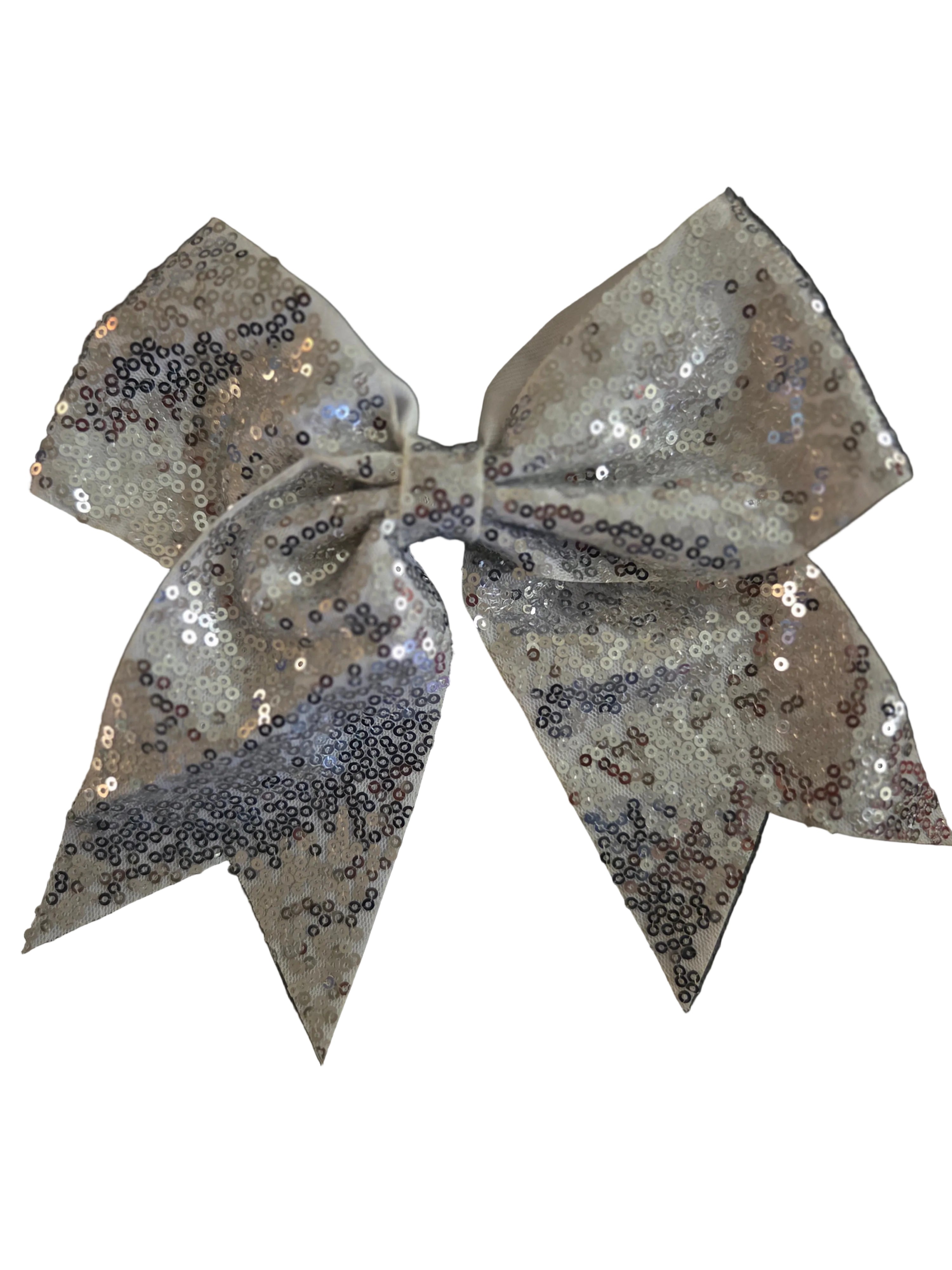 Silver Sequin Bow