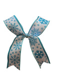 Turquoise & White Snowflakes