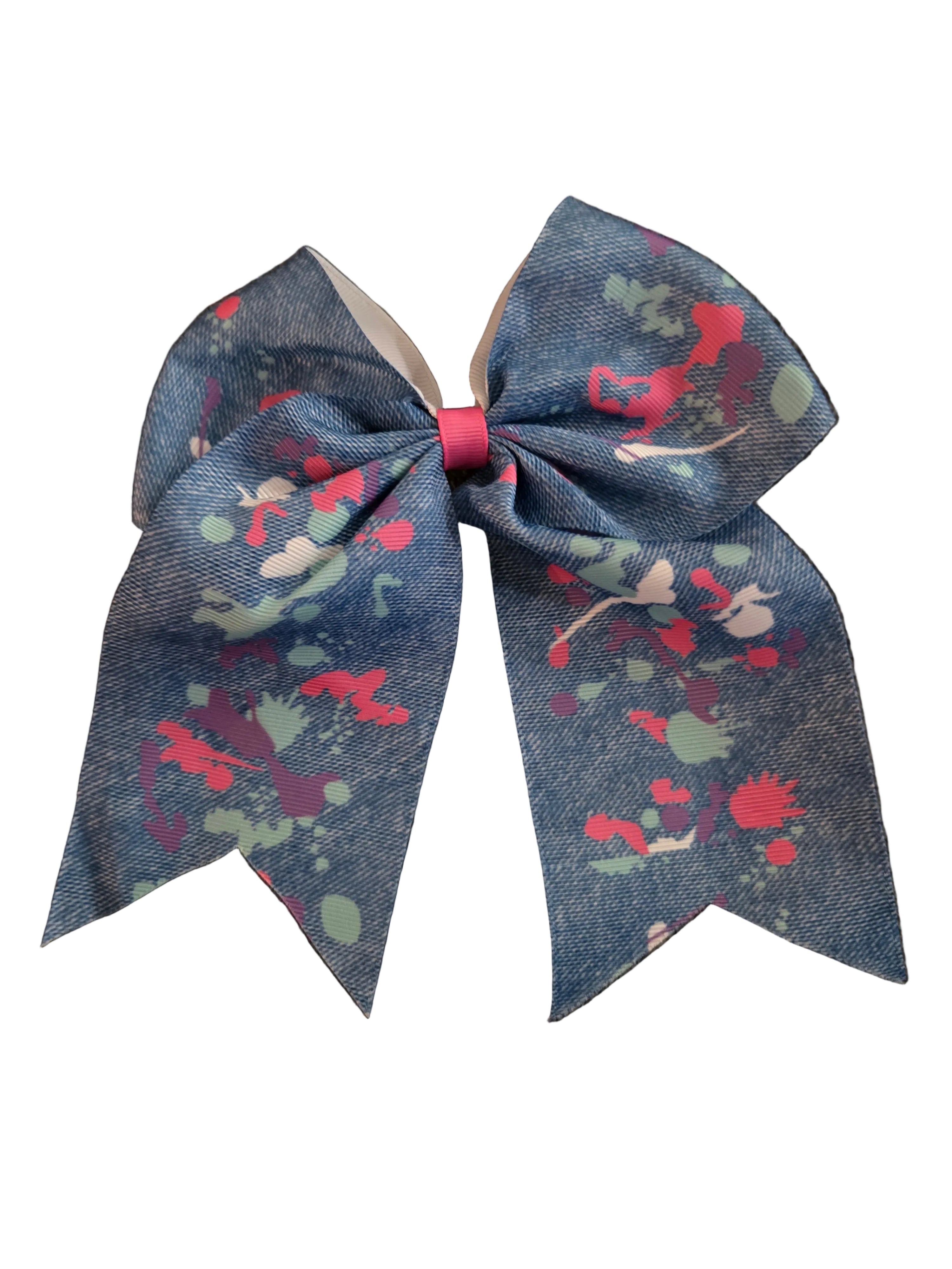 Dark Paint Splatter Bow