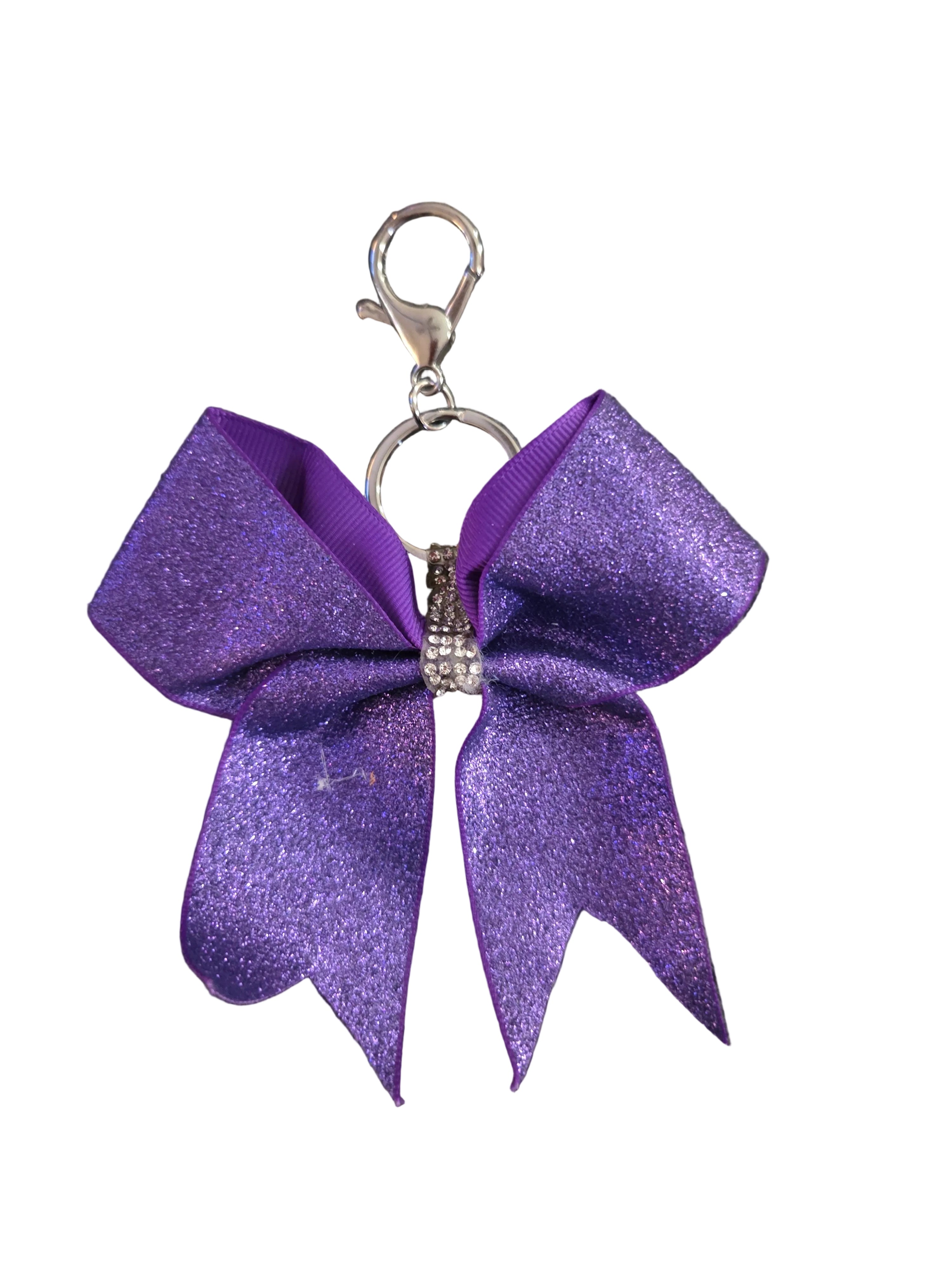 Purple Keychain Bow
